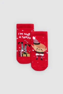 Pack 2 calcetines bebé Navidad<Ysabel Mora Outlet