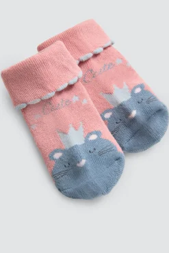 Pack 4 calcetines bebé térmicos antideslizantes tonos s<Ysabel Mora Outlet