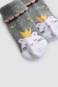 Pack 4 calcetines bebé térmicos antideslizantes tonos s<Ysabel Mora Outlet