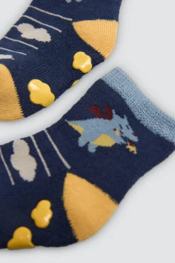 Pack 4 calcetines bebé térmicos antideslizantes Dragon Tale<Ysabel Mora