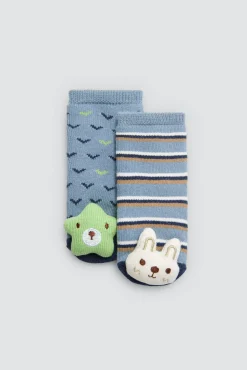 Pack 2 calcetines bebé térmicos sensoriales sonajero<Ysabel Mora Best