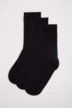 Pack 3 calcetines básicos sin puño lisos<Ysabel Mora Clearance