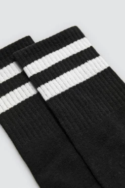 Pack 3 calcetines deportivos puño a rayas tonos oscuros<Ysabel Mora New