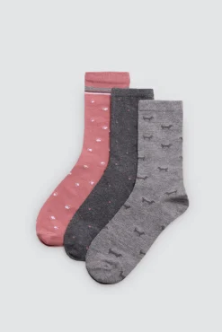 Pack 3 calcetines estampados mascotas<Ysabel Mora Outlet