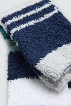 Pack 3 calcetines franela puño antipresión estampado geométrico<Ysabel Mora Online