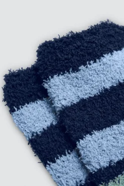 Pack 3 calcetines franela puño antipresión estampado geométrico<Ysabel Mora Online