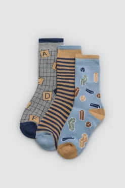 Pack 3 calcetines infantiles térmicos estampados Board games<Ysabel Mora Online