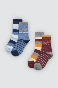Pack 4 calcetines infantiles estampados College<Ysabel Mora Clearance
