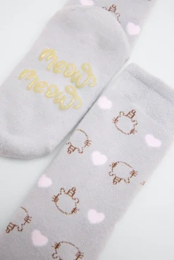 Pack 3 calcetines infantiles térmicos antideslizantes Meow<Ysabel Mora Sale