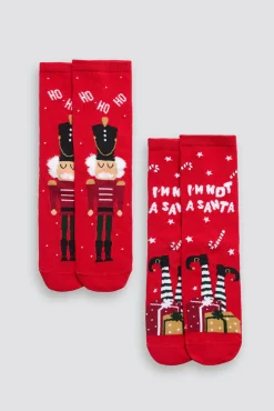 Pack 2 calcetines infantiles Navidad<Ysabel Mora Sale