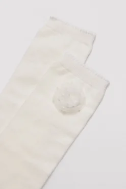 Pack 3 calcetines largos de niña punteados detalle de flor<Ysabel Mora Clearance