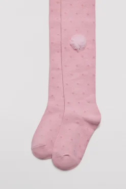 Pack 3 calcetines leotardos de niña punteados detalle de flor<Ysabel Mora Best