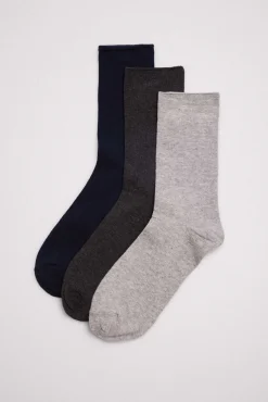 Pack 3 calcetines sin puño hombre tonos oscuros<Ysabel Mora Sale