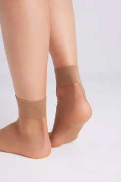 Pack 2 calcetines tobilleros puño antipresión 10 denier<Ysabel Mora