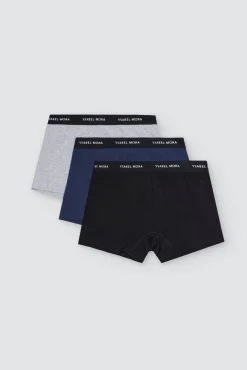 Pack de 3 bóxers básicos lisos<Ysabel Mora Outlet