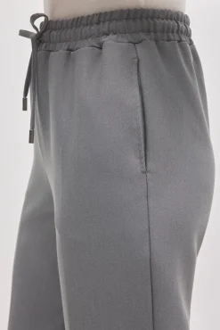 Pantalón cintura ajustable straight gris<Ysabel Mora Hot