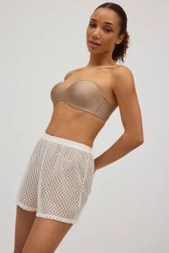 Pantalón corto calado marfil<Ysabel Mora Online