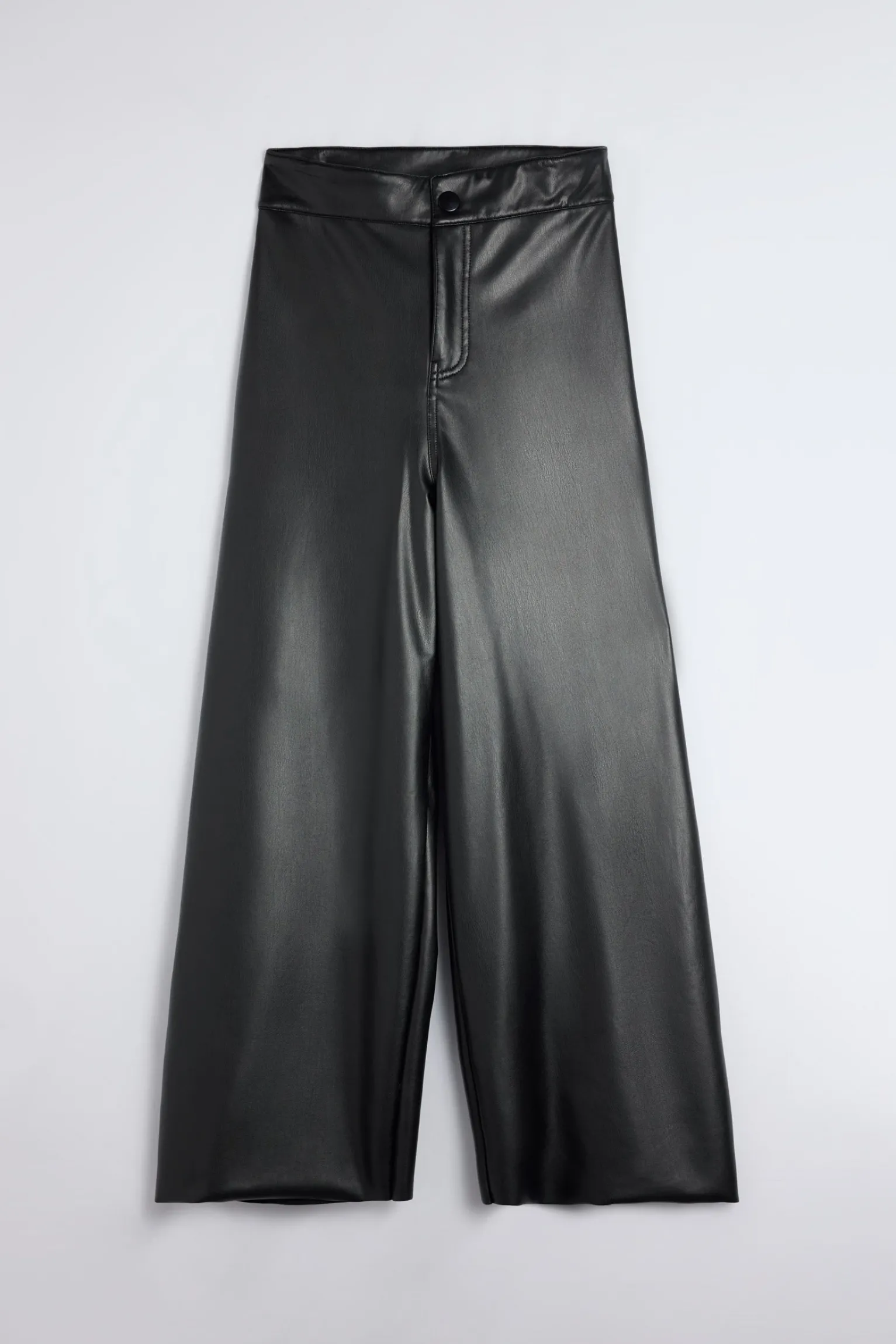 Pantalón efecto piel wide negro<Ysabel Mora Clearance
