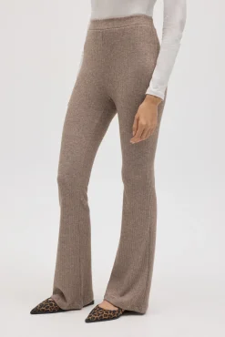 Pantalón flare punto canalé<Ysabel Mora Outlet