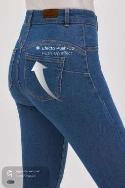 Pantalón vaquero efecto push-up azul<Ysabel Mora Sale