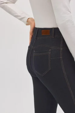 Pantalón vaquero elásticos flare negro<Ysabel Mora Discount