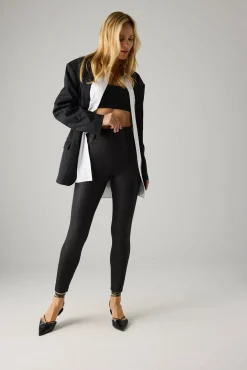 Pantalones térmicos efecto piel negro<Ysabel Mora