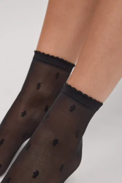 Panty tobillero estampado geométrico 20 denier<Ysabel Mora Discount