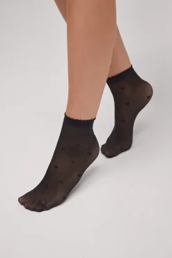 Panty tobillero estampado corazones 20 denier<Ysabel Mora