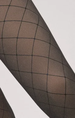 Panty térmico efecto velado rombos 160 denier<Ysabel Mora Sale