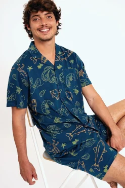 Pijama hombre corto algodón abotonado | MUYDEMI<Ysabel Mora New