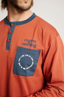 Pijama hombre largo algodón Regret Nothing | MUYDEMI<Ysabel Mora Sale