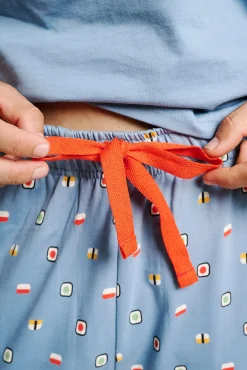 Pijama hombre largo algodón estampado sushi | MUYDEMI<Ysabel Mora Clearance