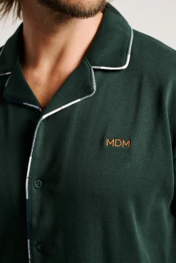 Pijama hombre largo camisero algodón verde | MUYDEMI<Ysabel Mora Best