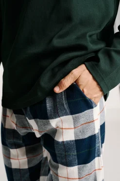 Pijama hombre largo estampado cuadros | MUYDEMI<Ysabel Mora Clearance