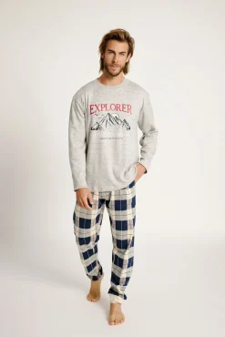 Pijama hombre largo pantalón cuadros Explorer | MUYDEMI<Ysabel Mora Sale