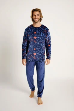 Pijama hombre terciopelo estampado Gamer | MUYDEMI<Ysabel Mora Online