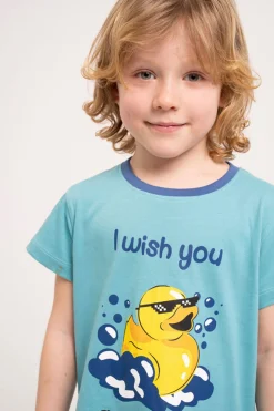 Pijama infantil corto algodón Good Duck azul | MUYDEMI<Ysabel Mora Clearance