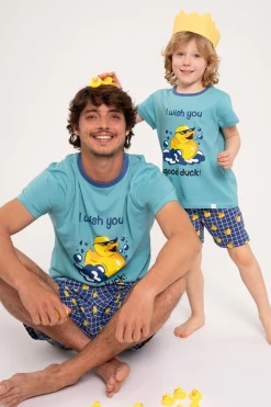 Pijama infantil corto algodón Good Duck azul | MUYDEMI<Ysabel Mora Clearance