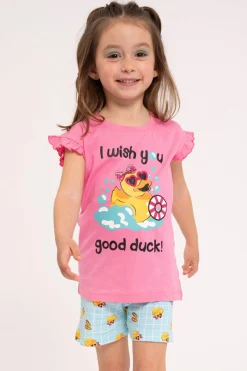 Pijama infantil corto algodón Good Duck rosa | MUYDEMI<Ysabel Mora Outlet