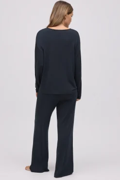 Pijama largo extra suave de modal pantalón ancho<Ysabel Mora Outlet