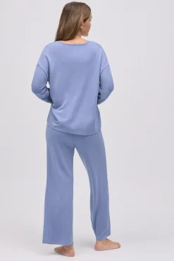 Pijama largo extra suave de modal pantalón ancho<Ysabel Mora Outlet