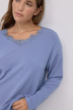 Pijama largo extra suave de modal pantalón ancho<Ysabel Mora Outlet