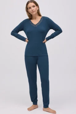 Pijama largo extra suave de modal pantalón jogger<Ysabel Mora Sale