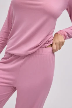 Pijama largo extra suave de modal pantalón ancho<Ysabel Mora Clearance