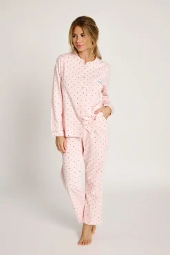 Pijama mujer camisero algodón lunares rosa | MUYDEMI<Ysabel Mora Hot