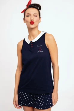 Pijama mujer corto algodón marinero | MUYDEMI<Ysabel Mora Clearance