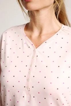 Pijama mujer largo algodón estampado tonos pastel | MUYDEMI<Ysabel Mora Online