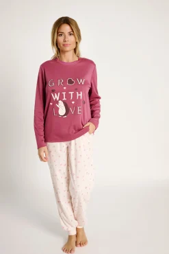 Pijama mujer mensaje Grow with love | MUYDEMI<Ysabel Mora Best