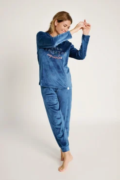 Pijama mujer terciopelo estampado estrellas | MUYDEMI<Ysabel Mora Outlet