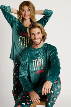 Pijama mujer terciopelo estampado Amore mio | MUYDEMI<Ysabel Mora Hot